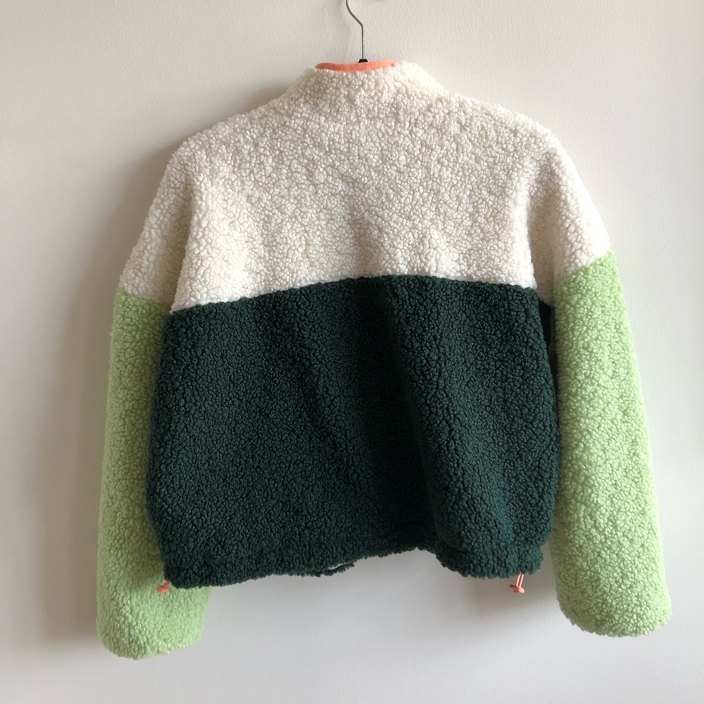 Sherpa Block Color Zip Up Jacket - image 3